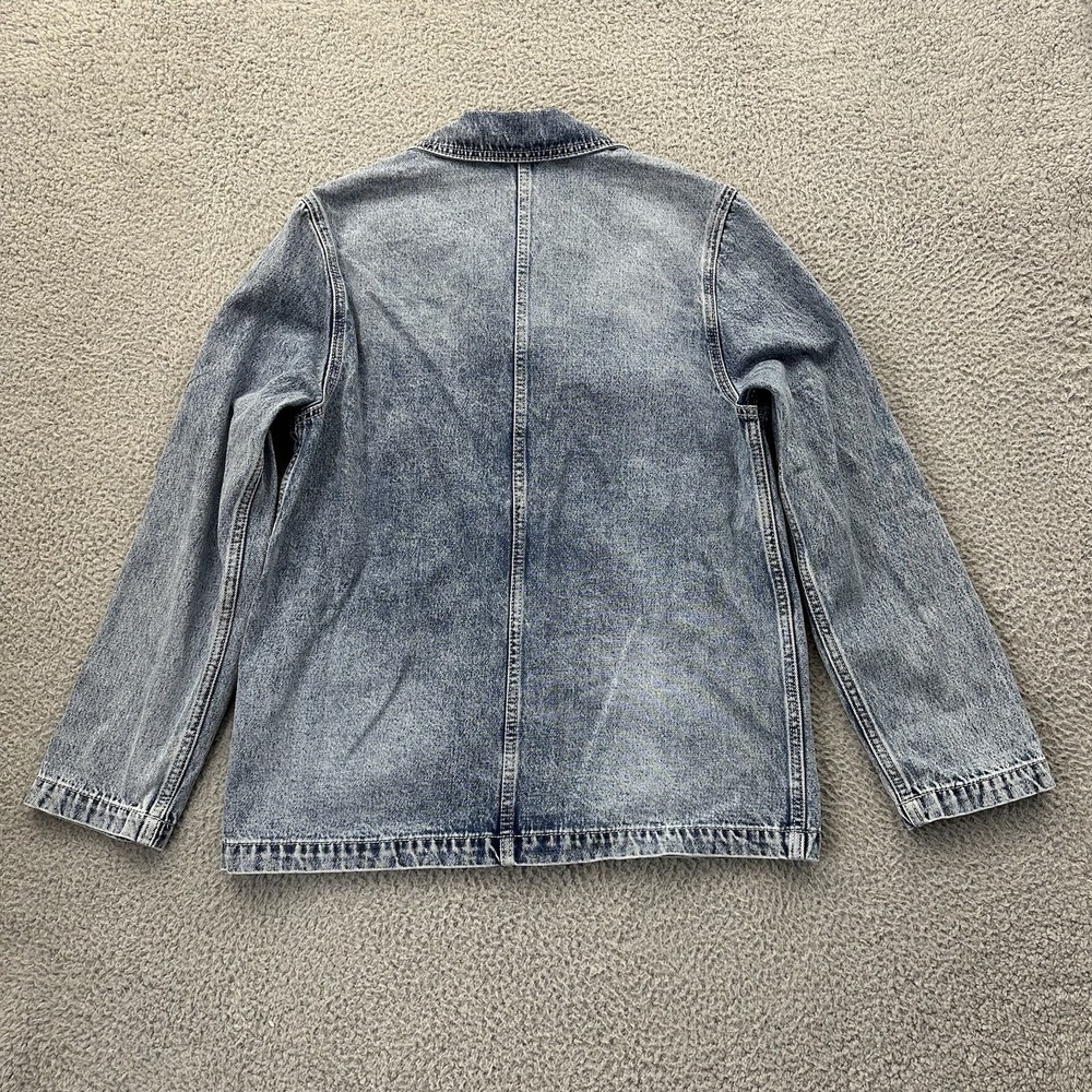 Quince 100% Organic Cotton Denim Jean Chore Jacket Women's Medium - Picture 2 of 8